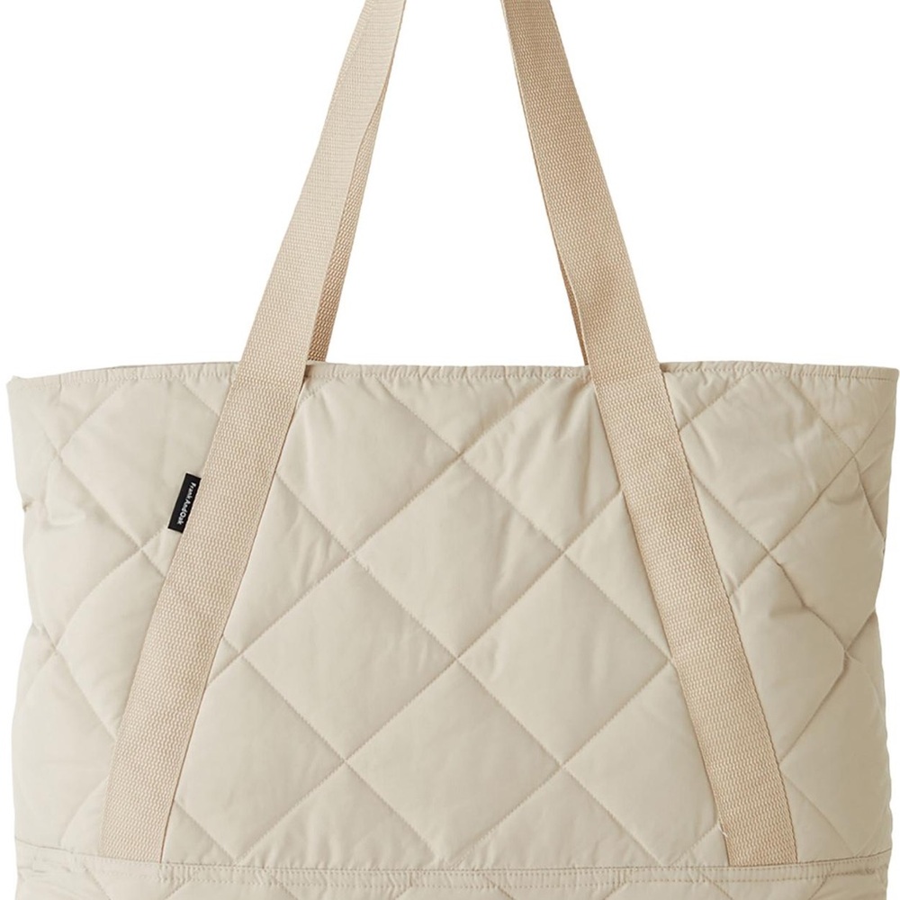 Frank & Oak Quilted Cream Tote Bag